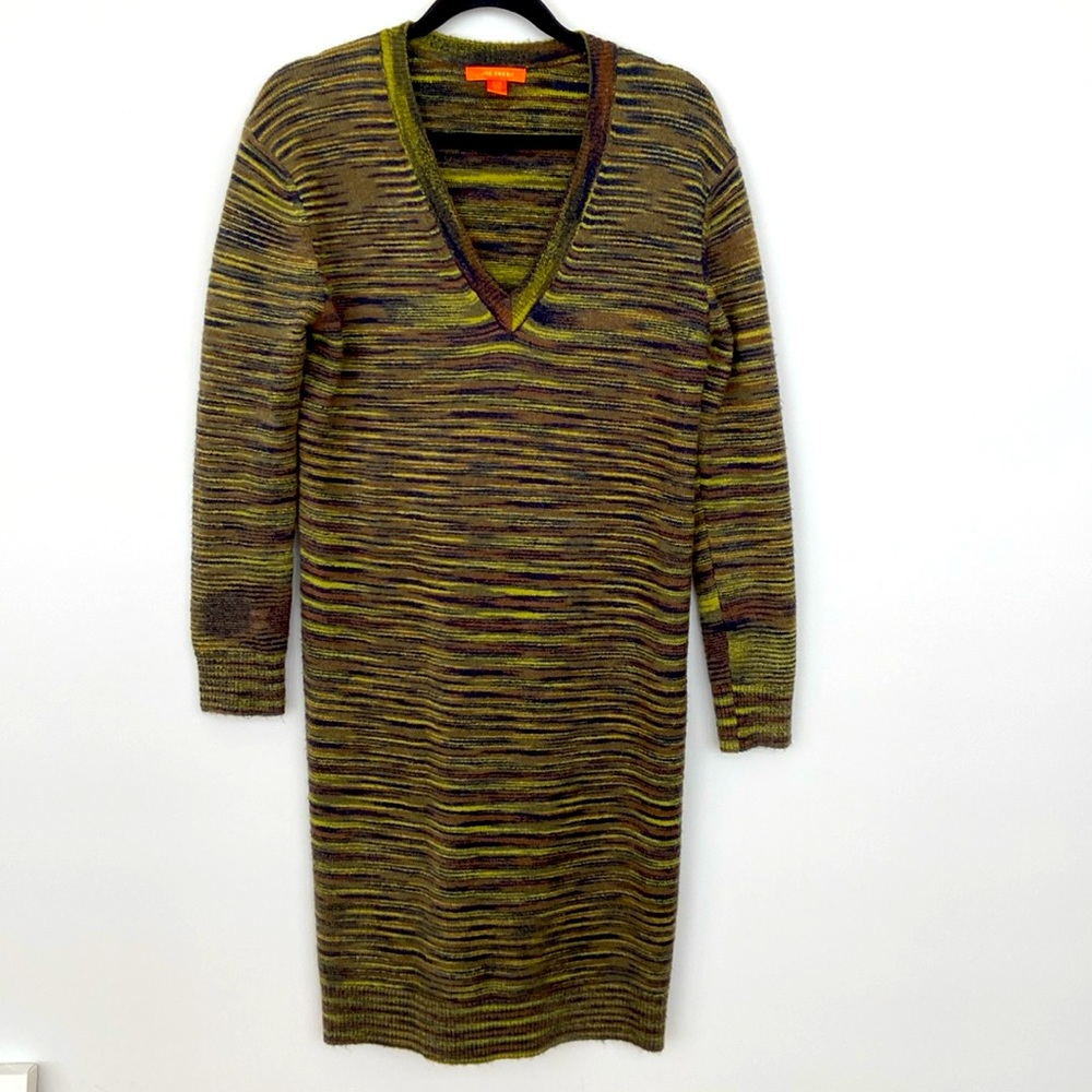 V-Neck Sweater Dress
